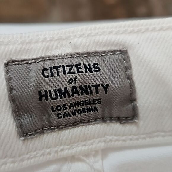 Citizens of Humanity White Drew Flounce High Rise jeans size 25 - Picture 8 of 13
